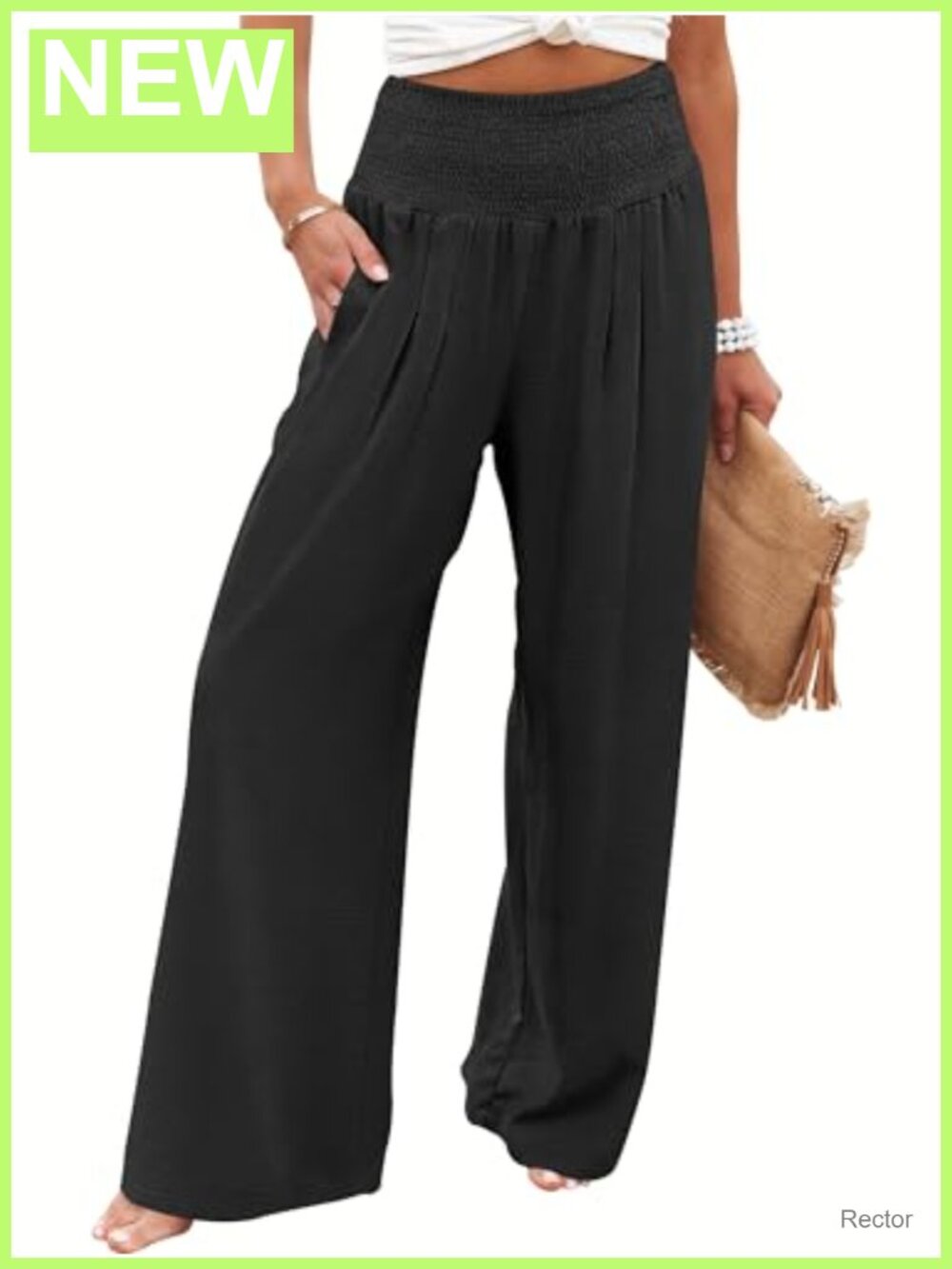 Women Wide Leg Palazzo Pants with Pockets High Rise Casual Vacation Yoga Travel